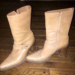 Cowboy Style Chunky Heel Boots Women's Size 11